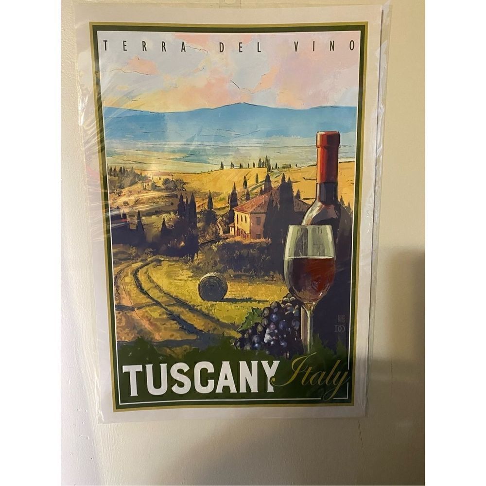 Vintage Tuscany Italy travel poster
